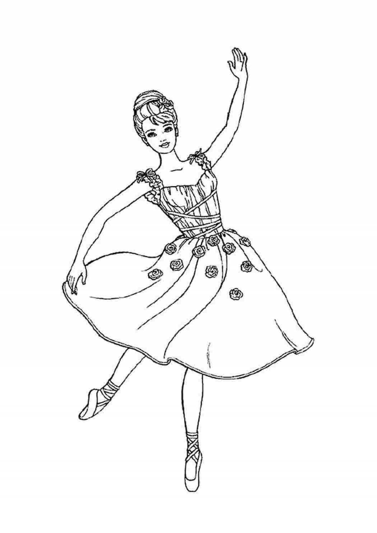 Великолепная раскраска антистресс балерина