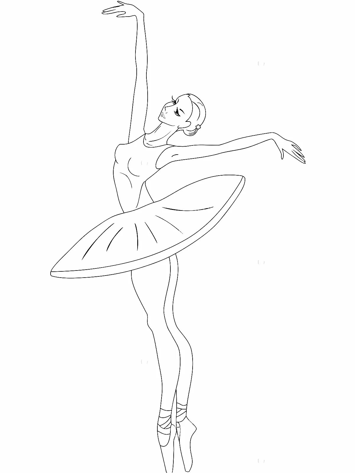 Glitter coloring antistress ballerina