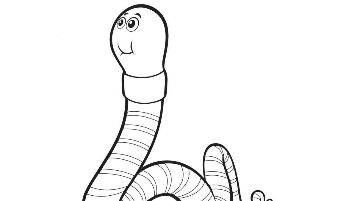 Coloring live worm