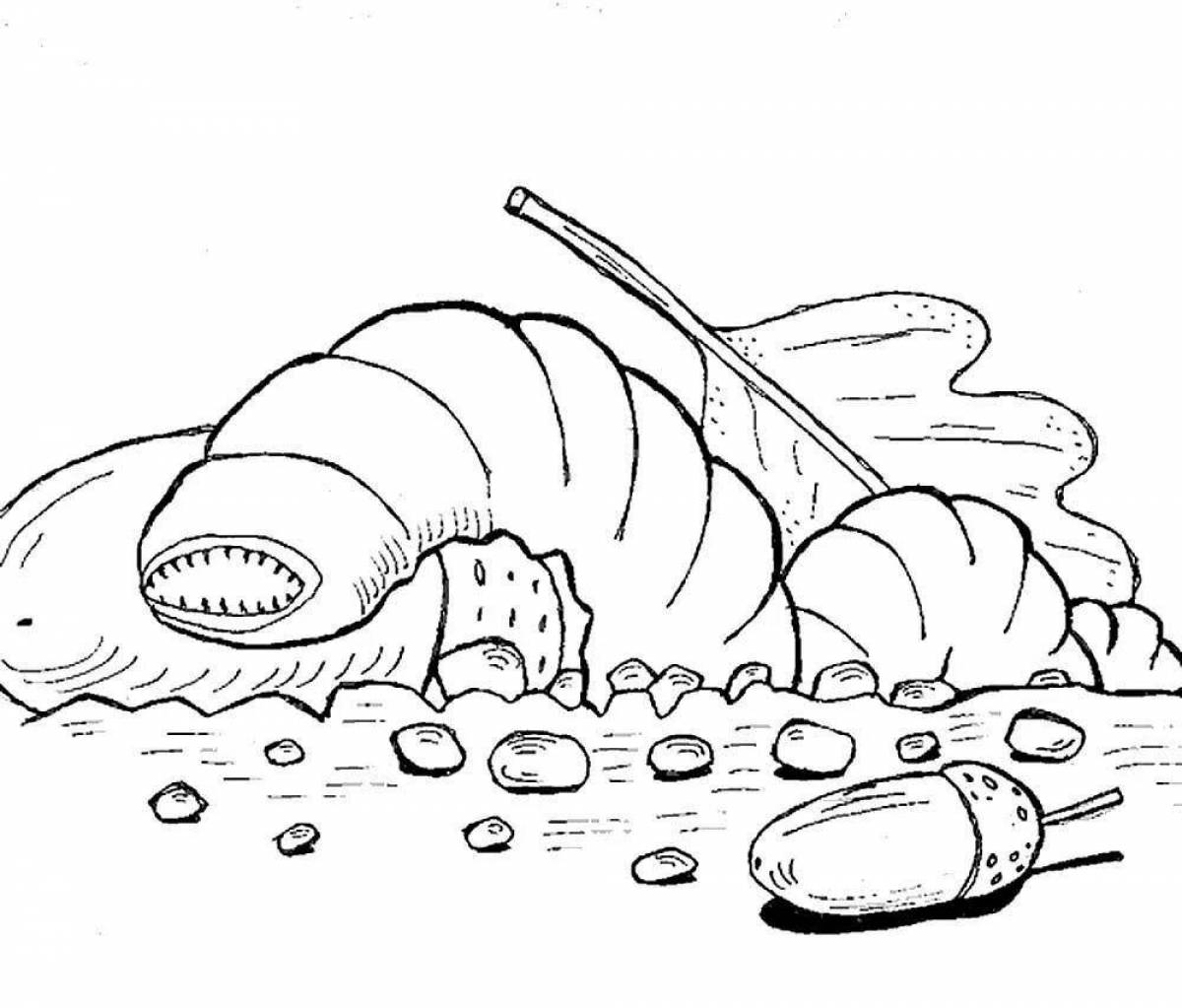 Shiny Worm Eater Coloring Page