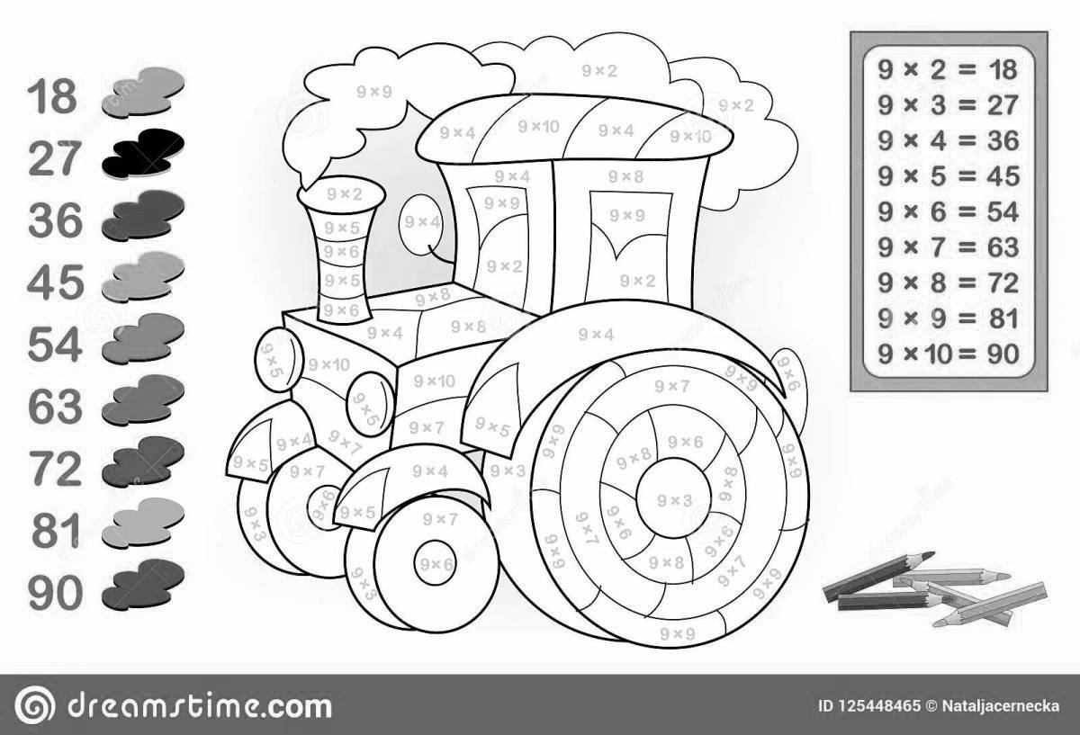 Bright math tank coloring