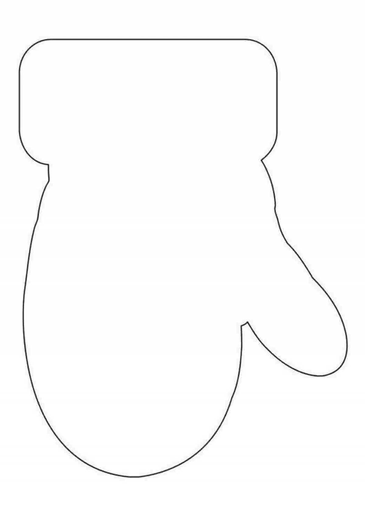 Glossy mitten outline