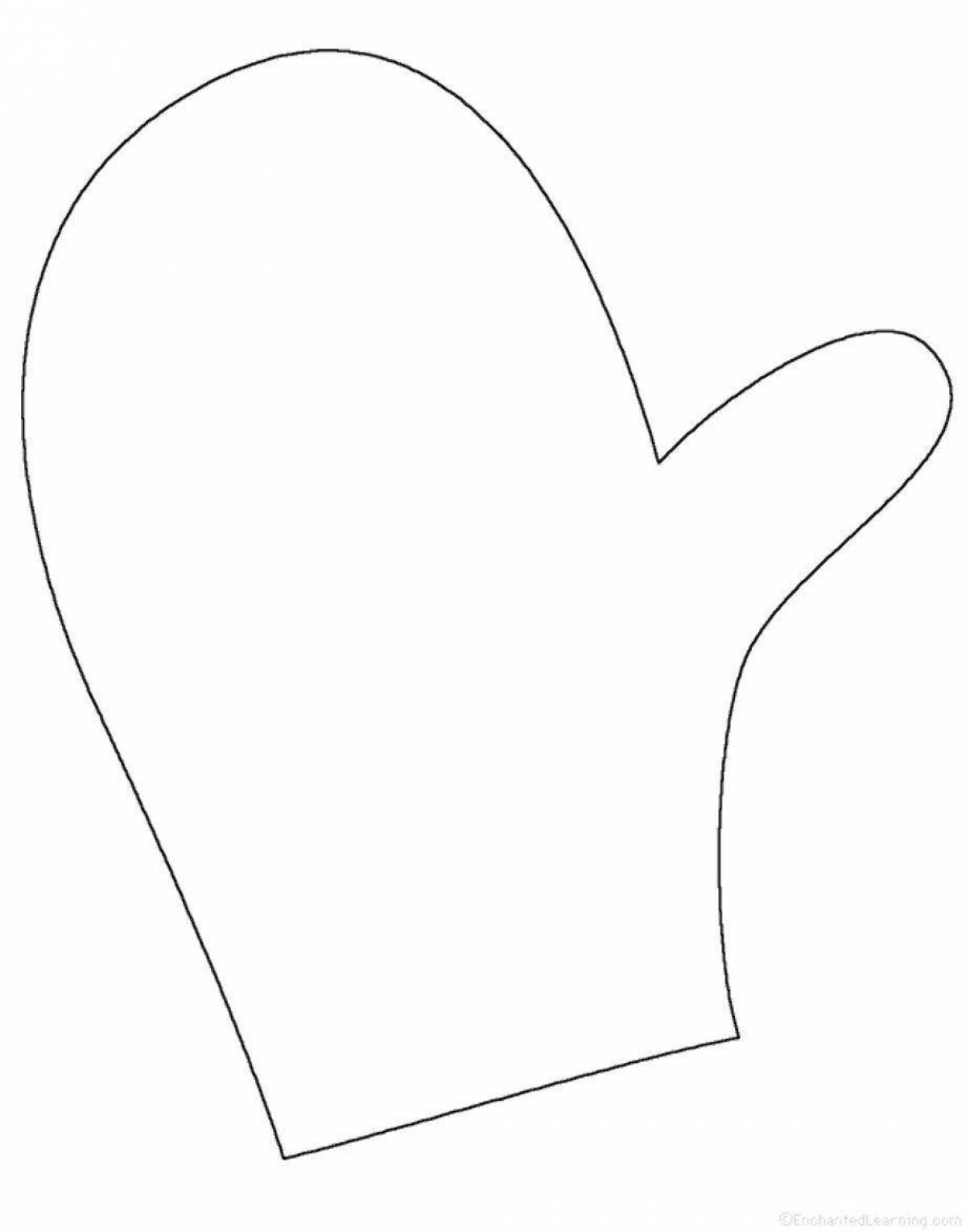 Elegant mitten outline