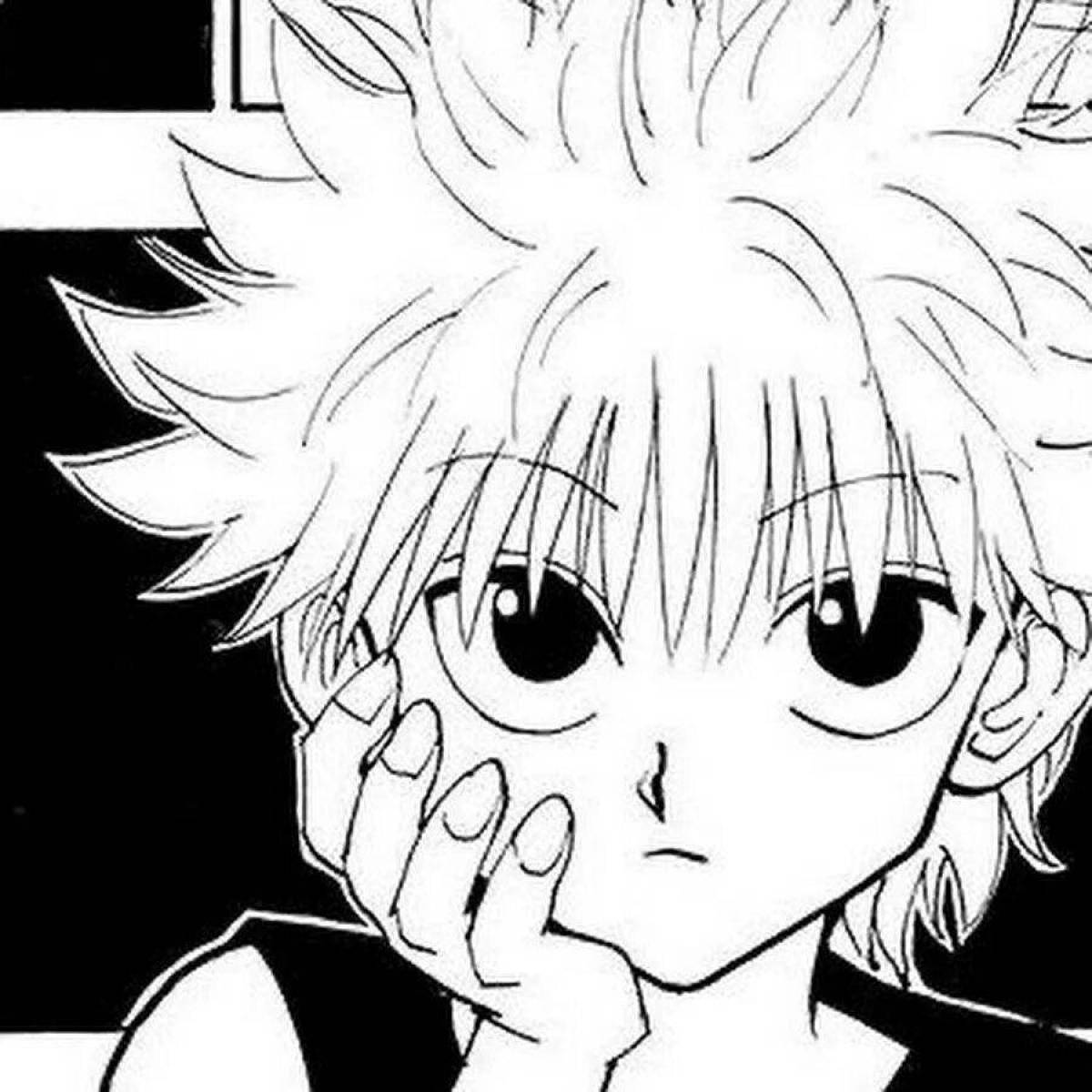 Photo Attractive coloring of killua zoldyck