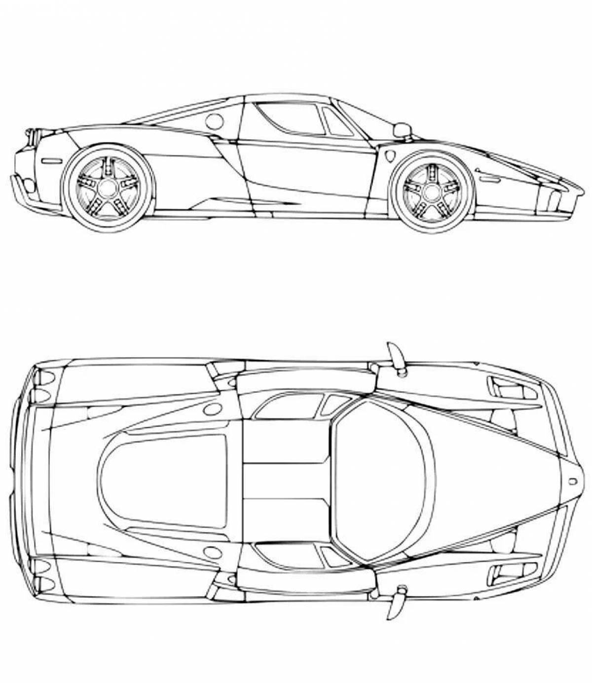 Привлекательная раскраска ferrari f40