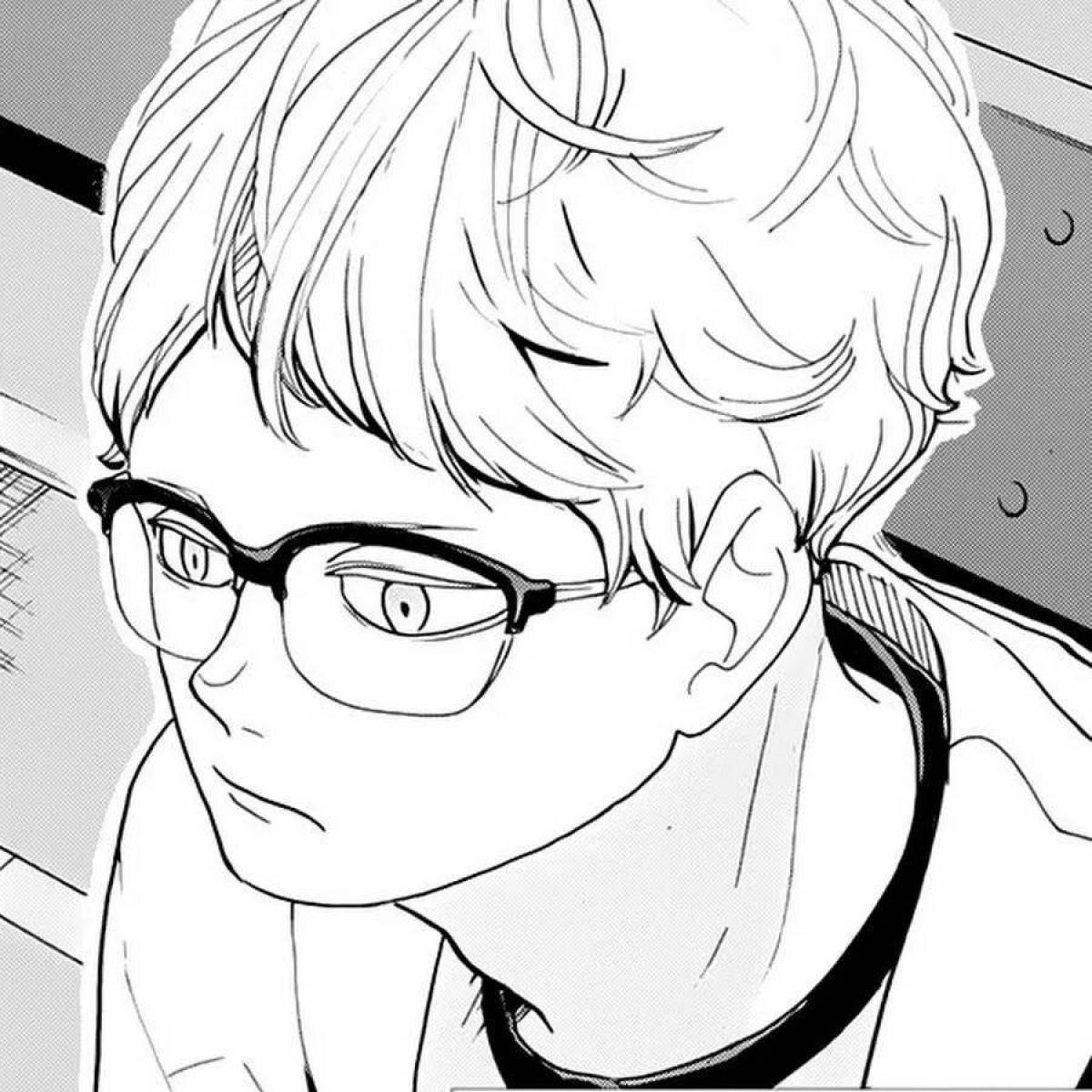 Coloring book comforting tsukishima kei