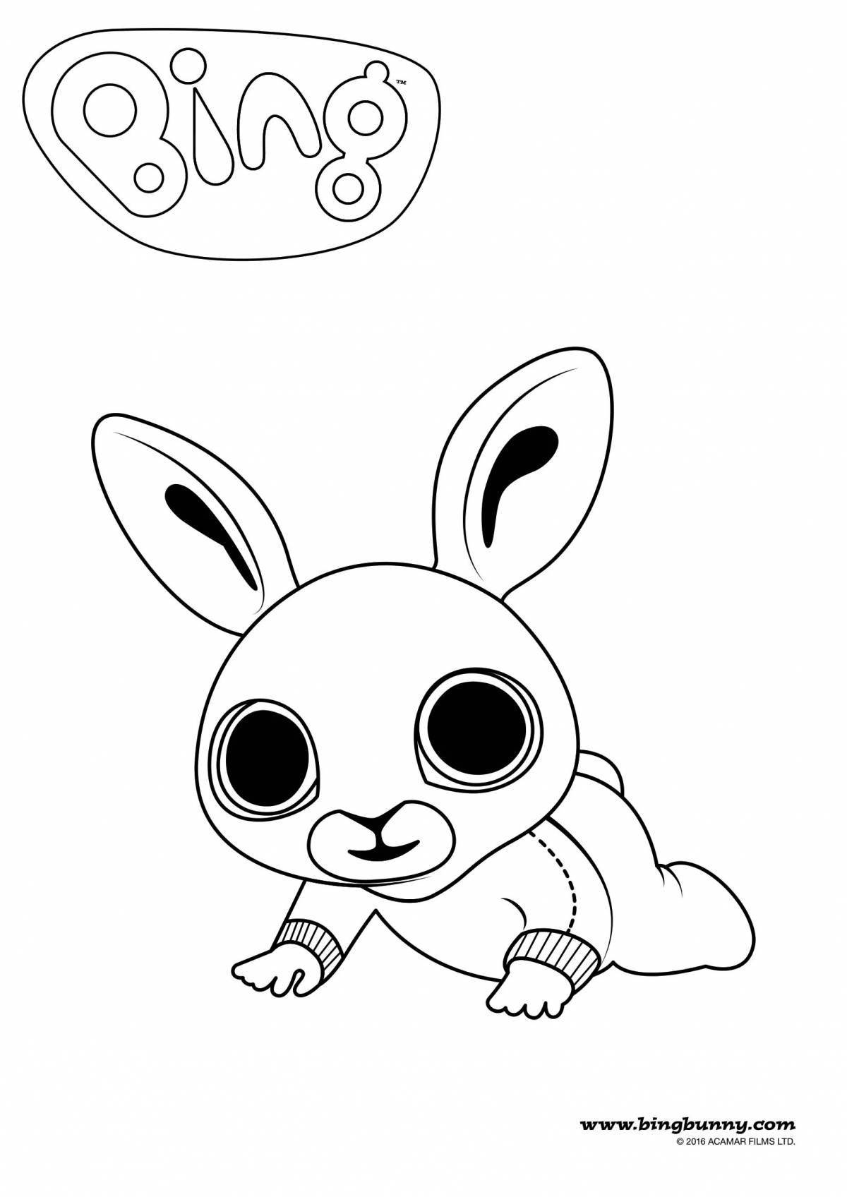 Colorful bing rabbit coloring page