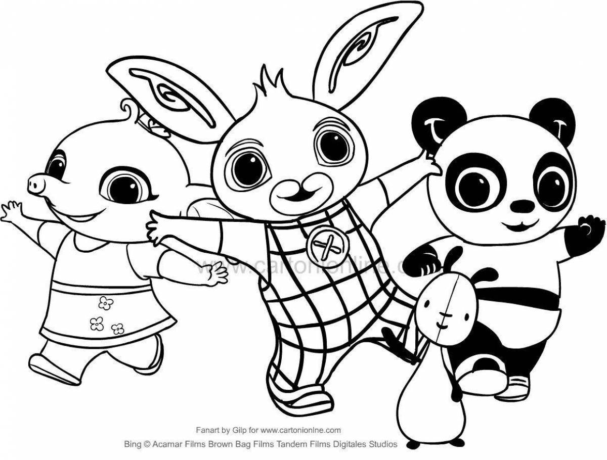 Binga Bunny's adorable coloring book