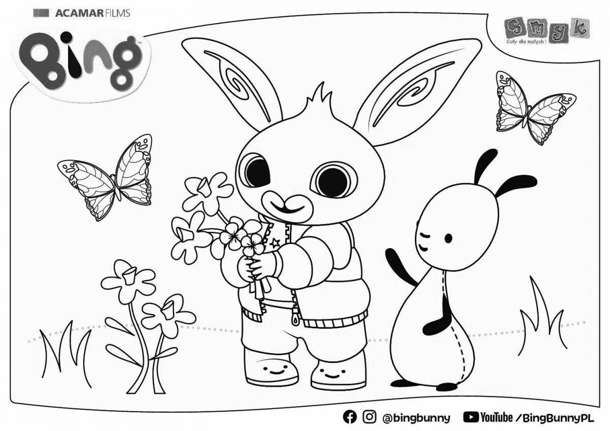 Coloring bright rabbit bing
