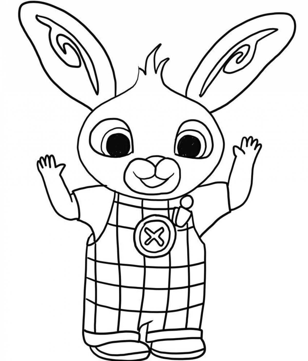 Cute bing rabbit coloring book
