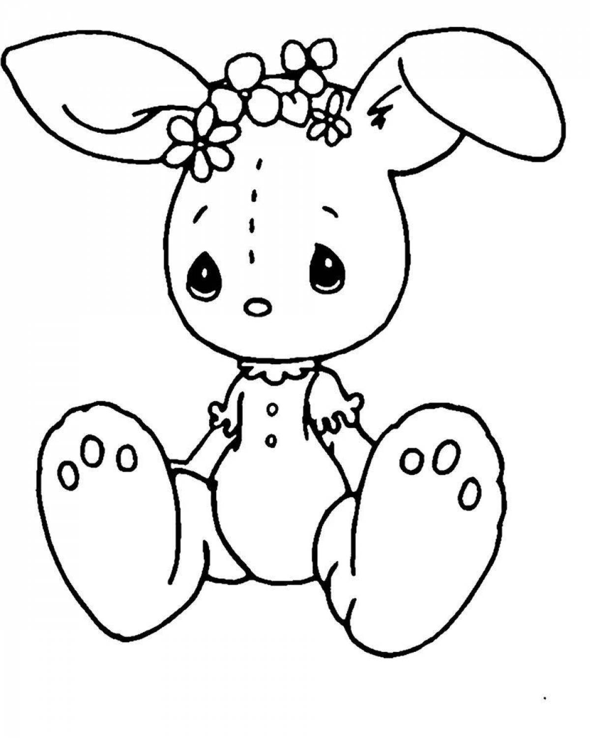Adorable bing bunny coloring page