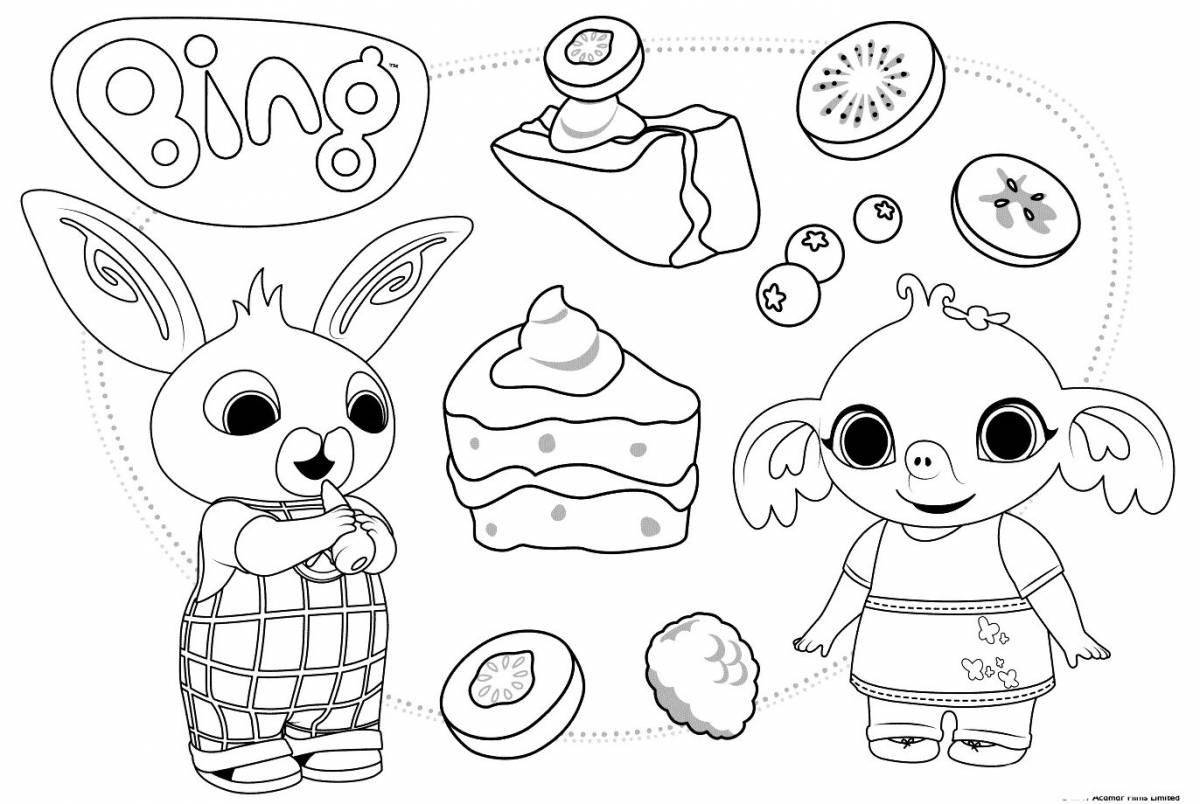 Animated bing rabbit coloring page