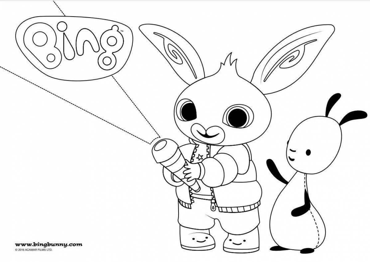 Захватывающая раскраска bing rabbit