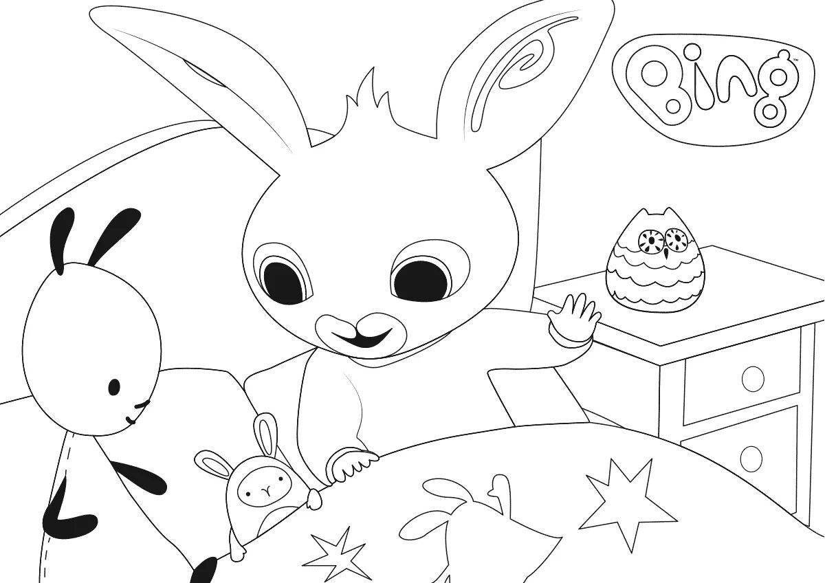 Zani bing rabbit coloring page