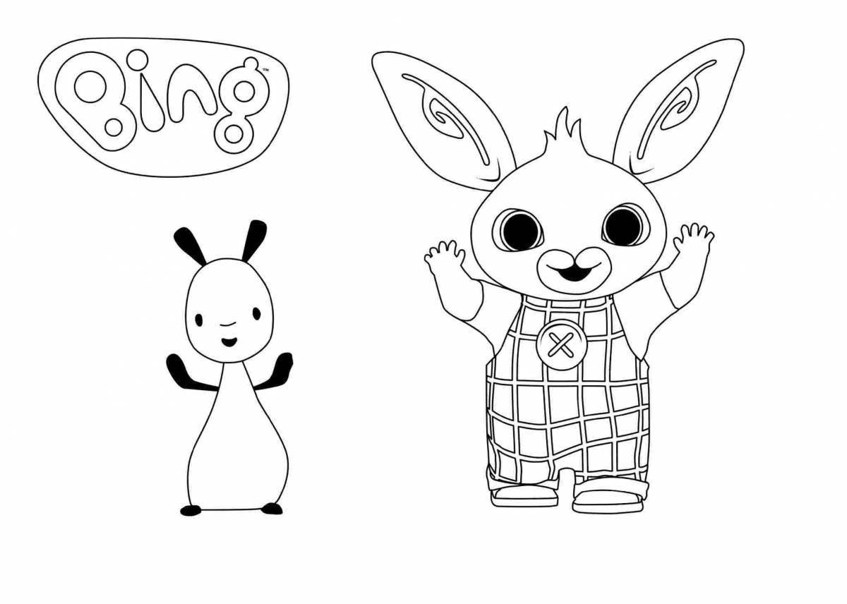 Funky bing rabbit coloring page