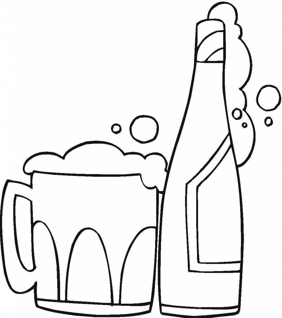 Attractive alcohol bottle coloring book
