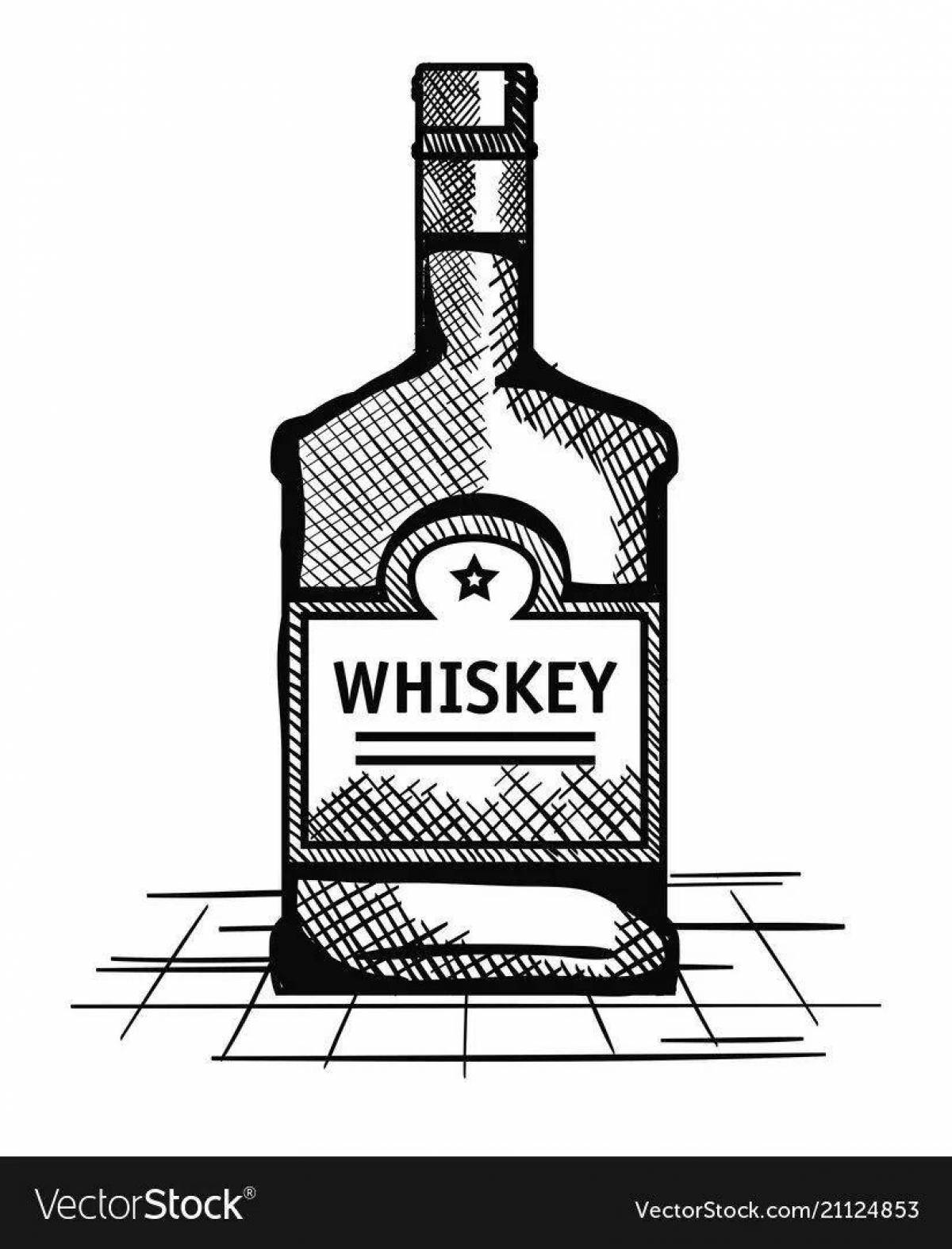 Adorable alcohol bottle coloring book