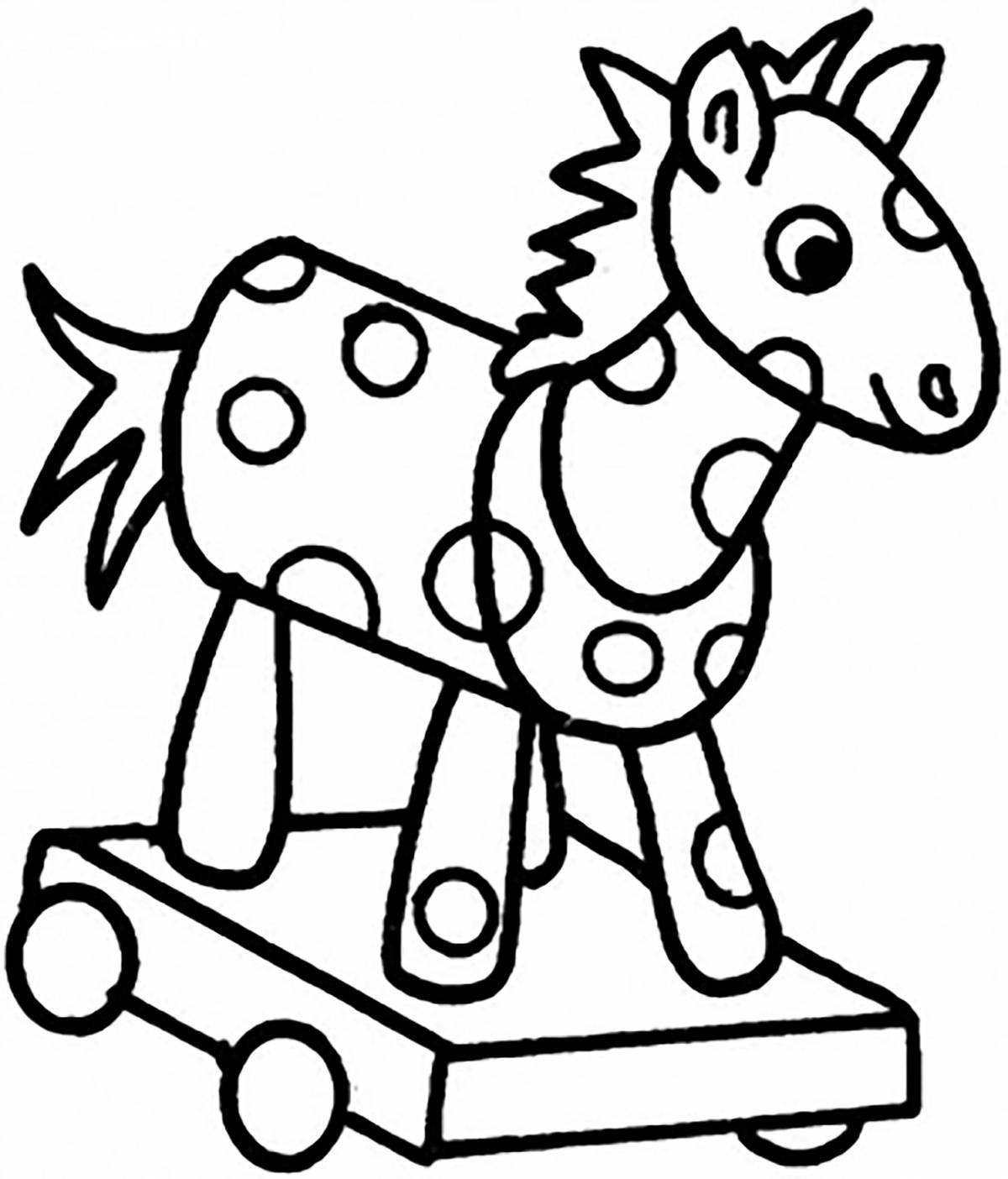 Charming horse coloring page