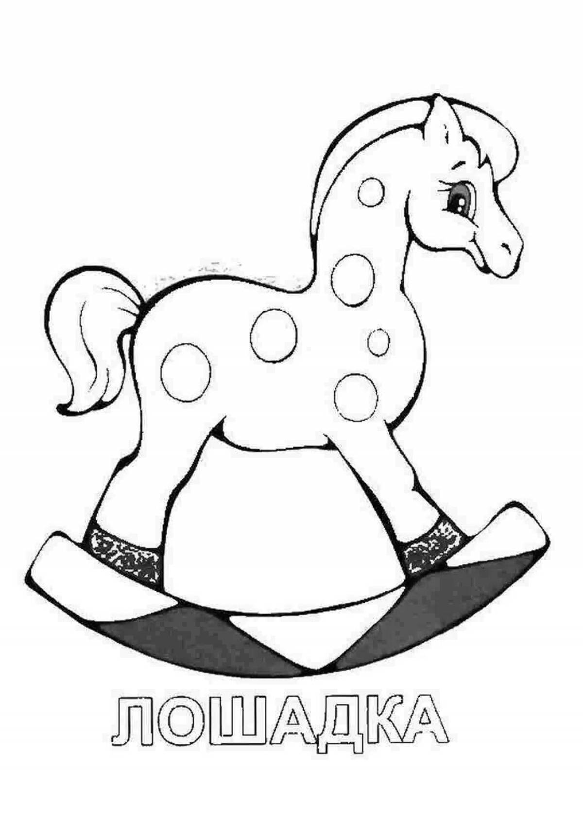 Shining horse coloring page