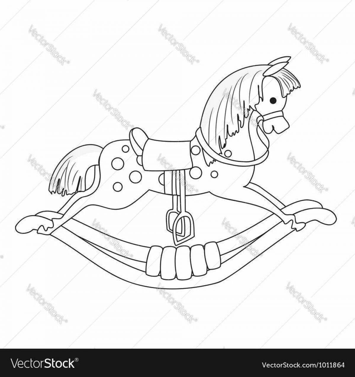 Coloring funny horse