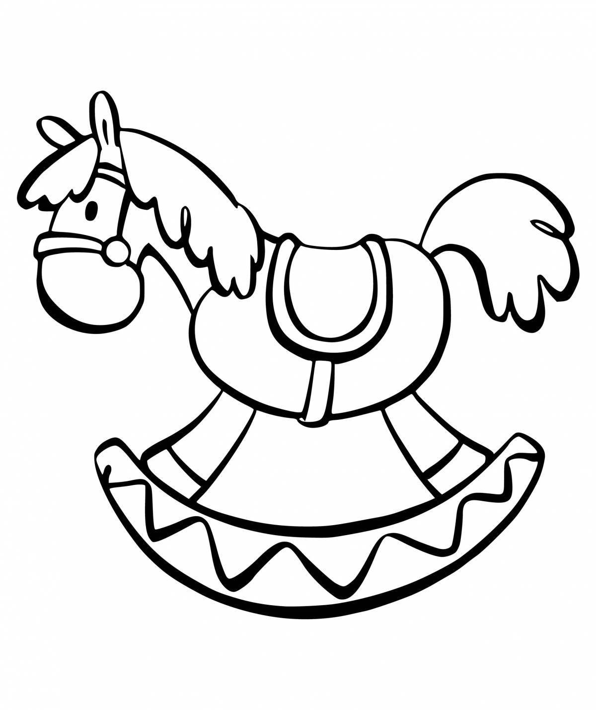 Holiday horse coloring page