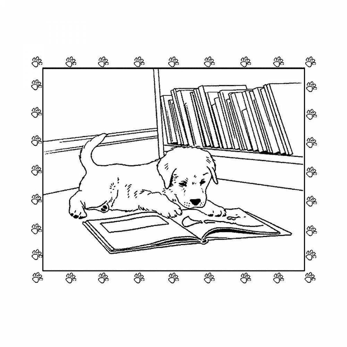 Charming puppy Mikhalkov coloring