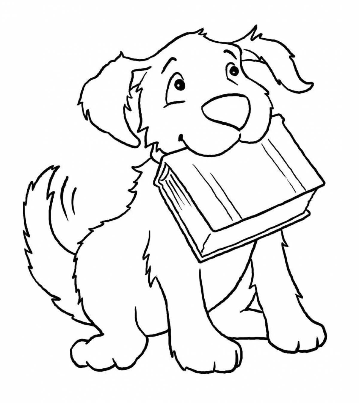 Cute Mikhalkov puppy coloring book