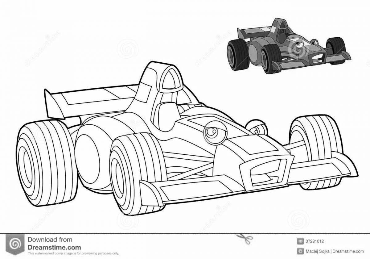 Awesome car coloring page