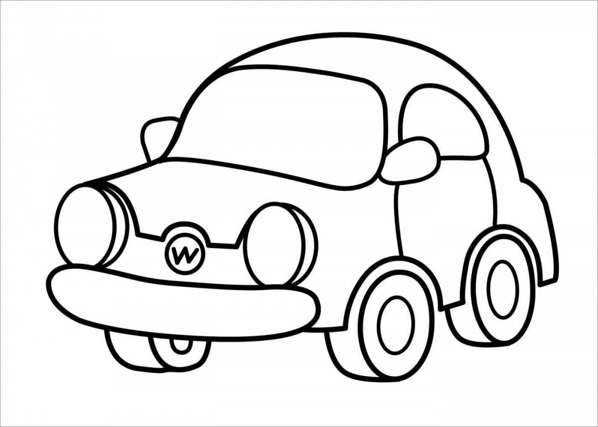 Charming cars coloring page