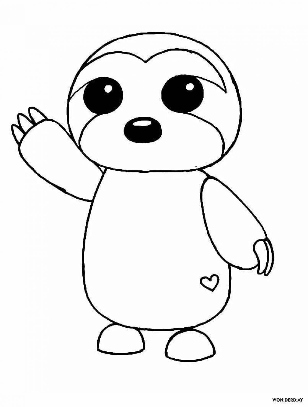 Playful roblox pets coloring page