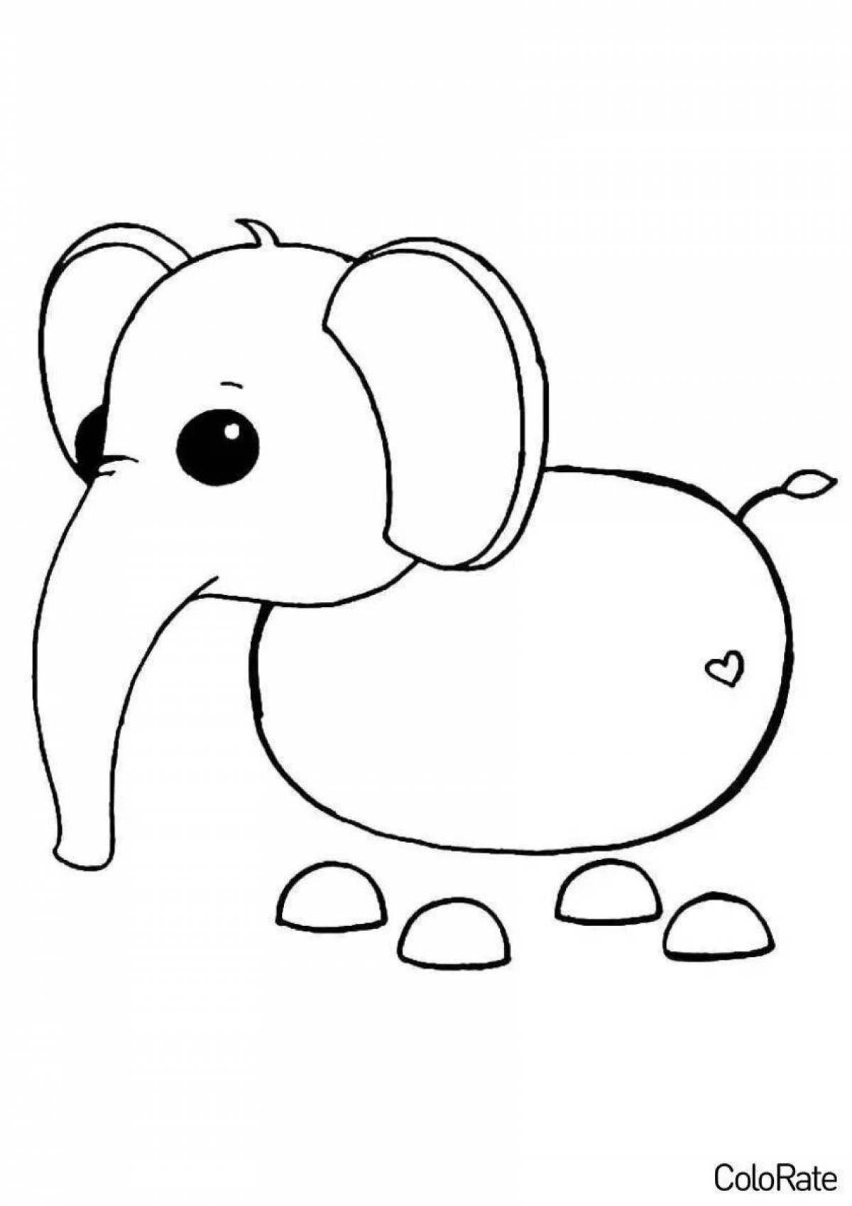 Cute roblox pet coloring page