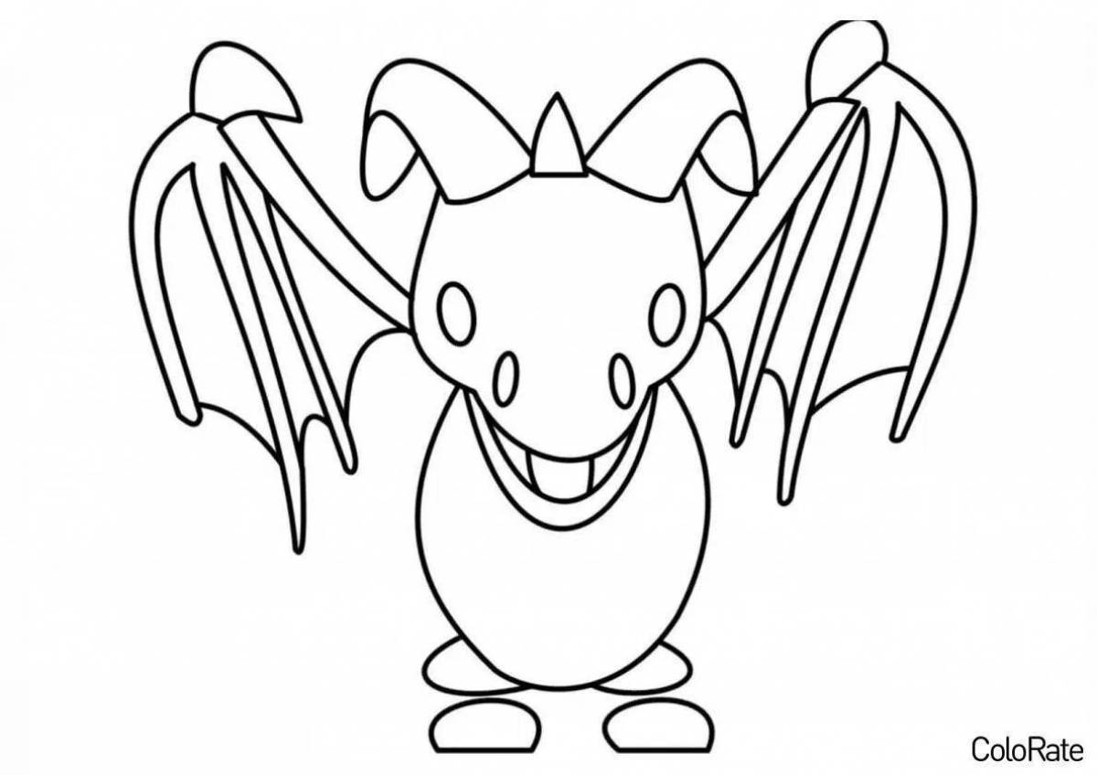 Adorable roblox pet coloring page