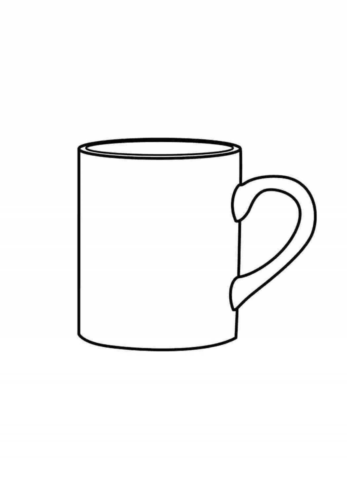 Festive cup coloring page