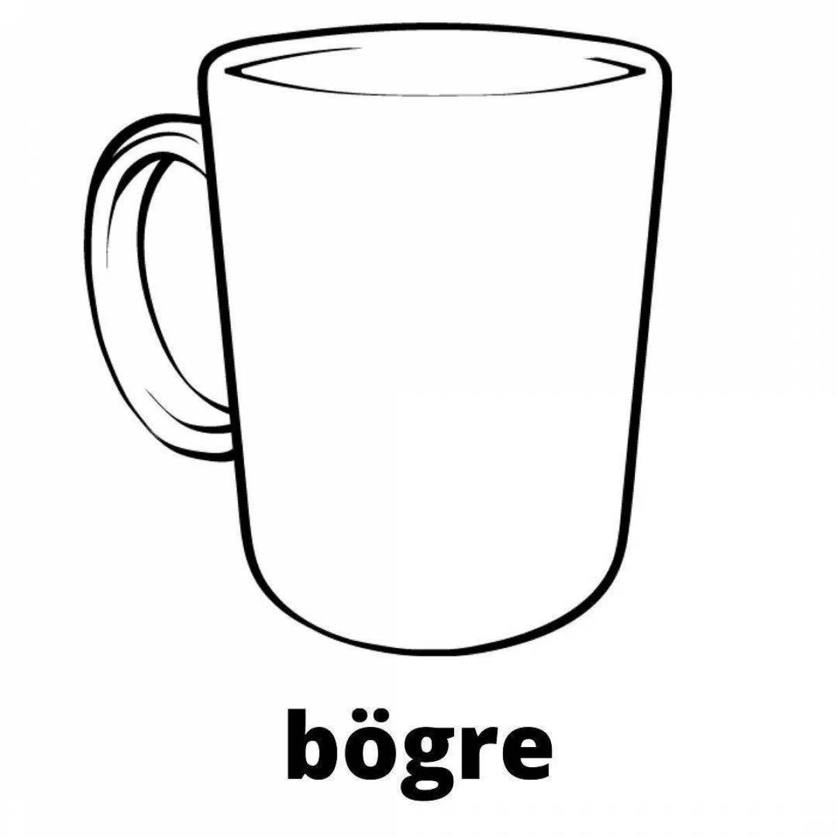 Cup coloring page