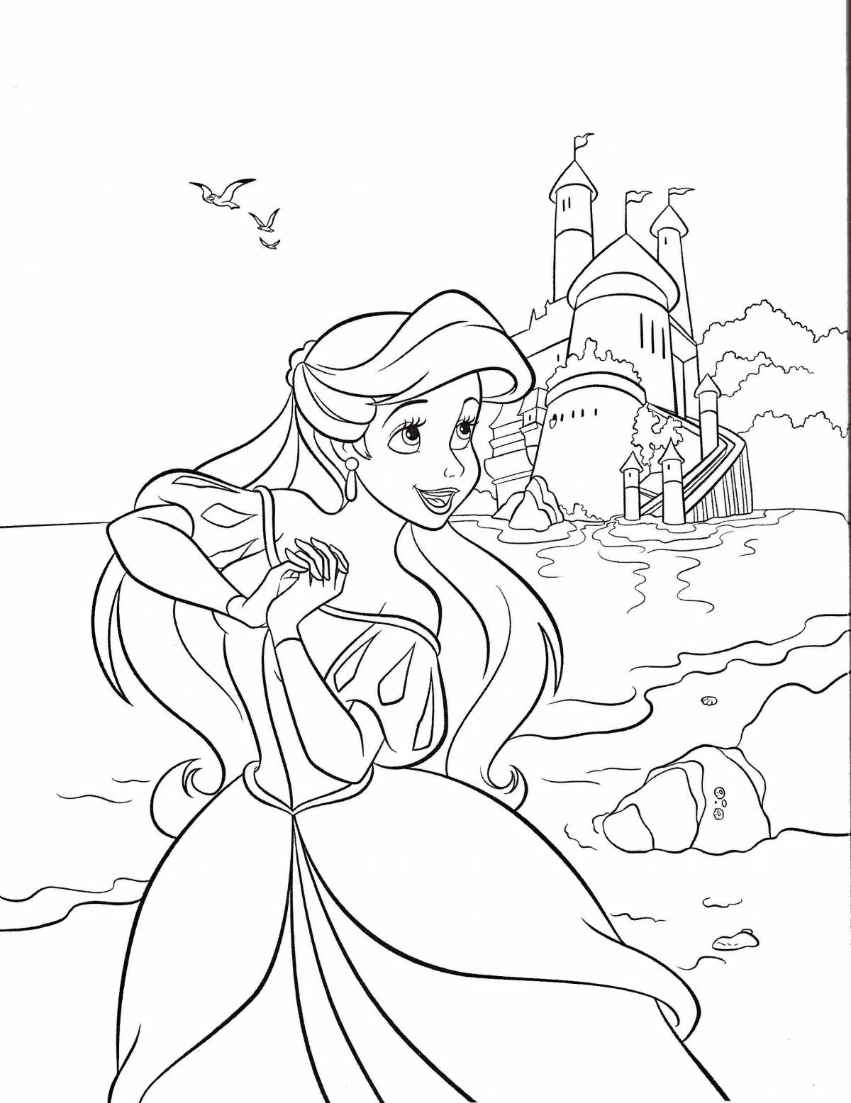 Буйная раскраска принцесса русалка