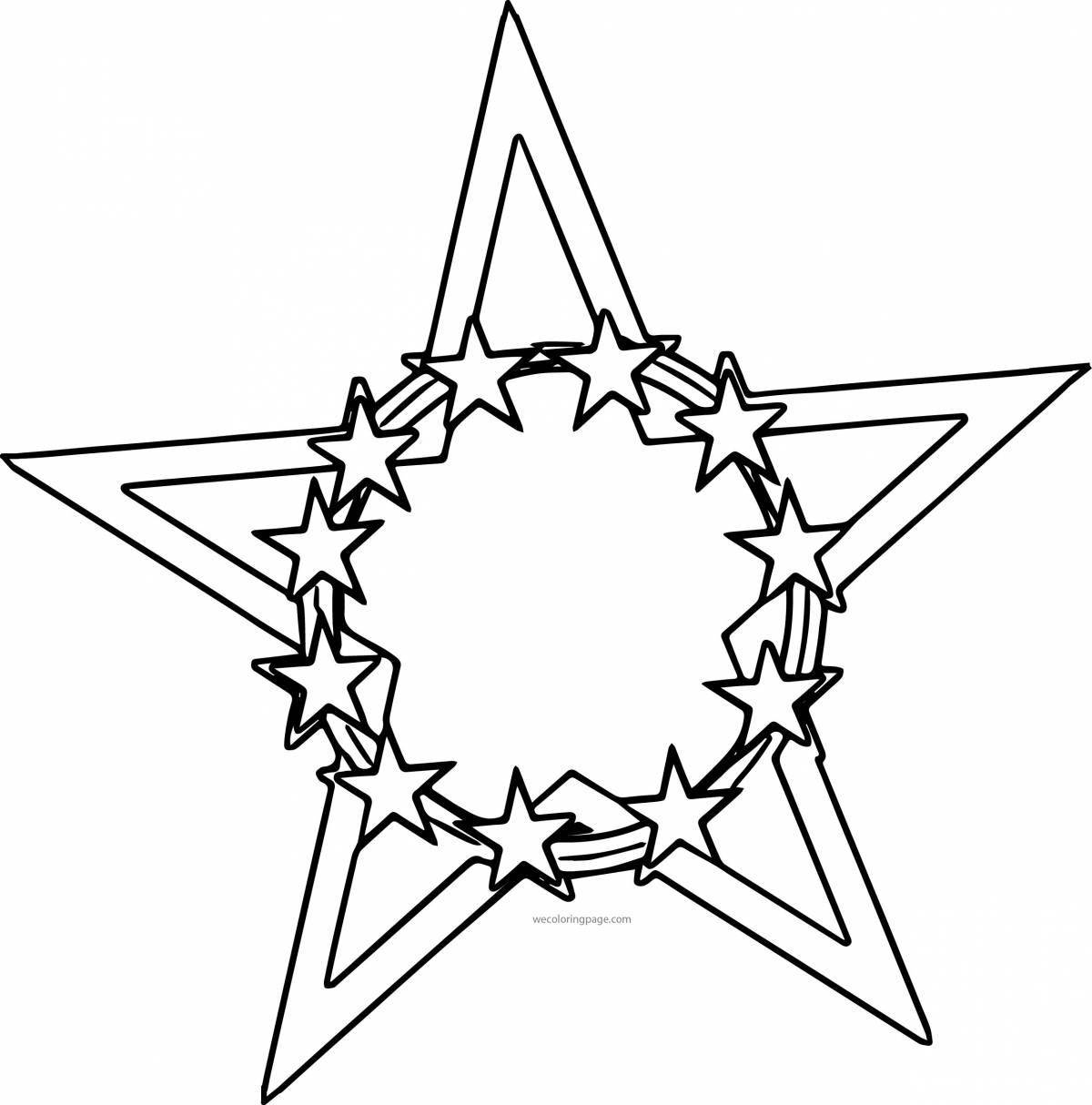 Gorgeous hero star coloring page