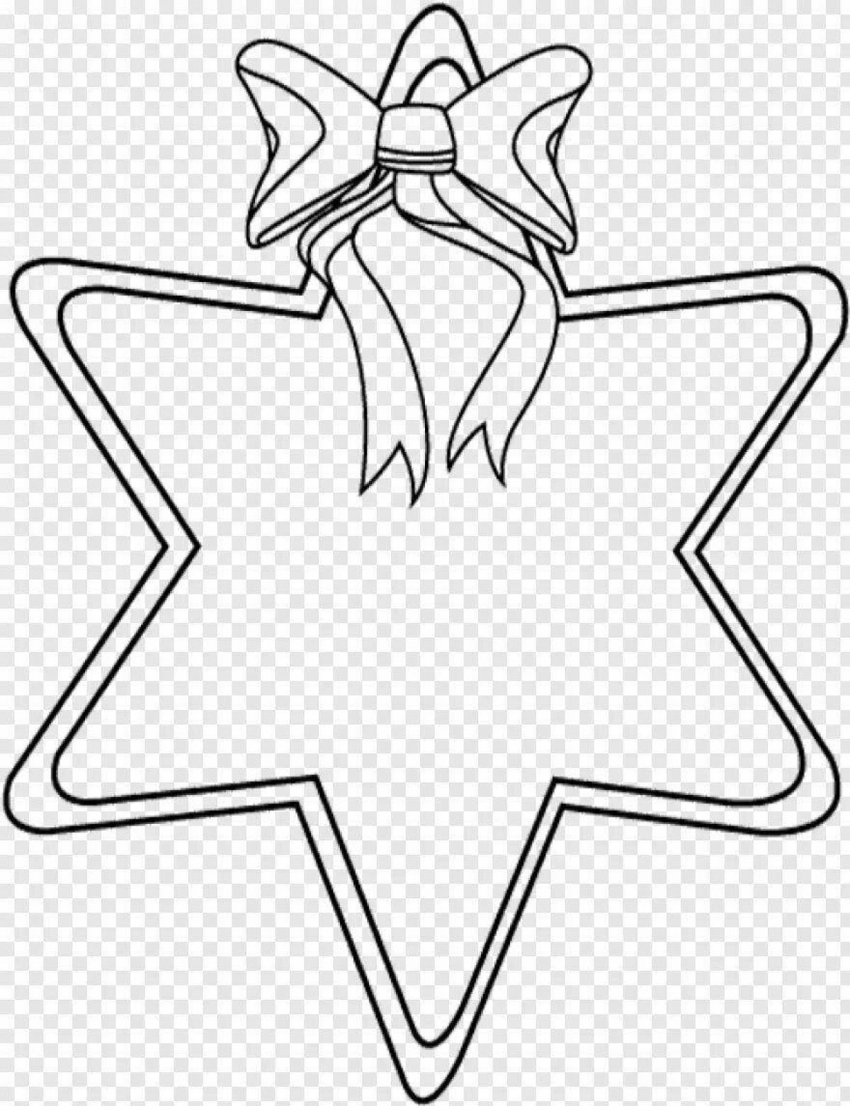 Playful hero star coloring page