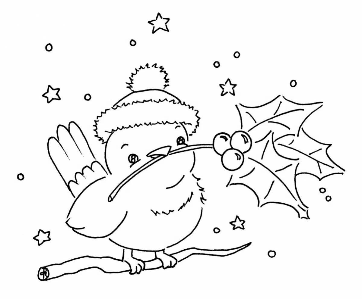 Fun coloring pages with Christmas stencils