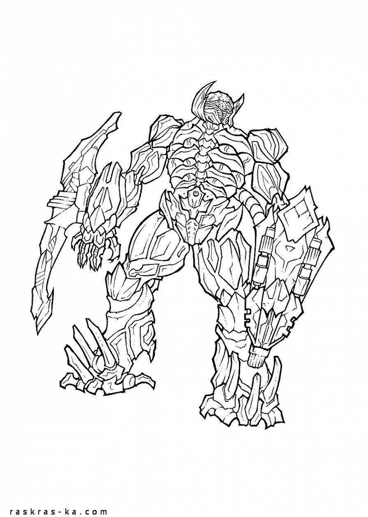 Shiny Transformers coloring page