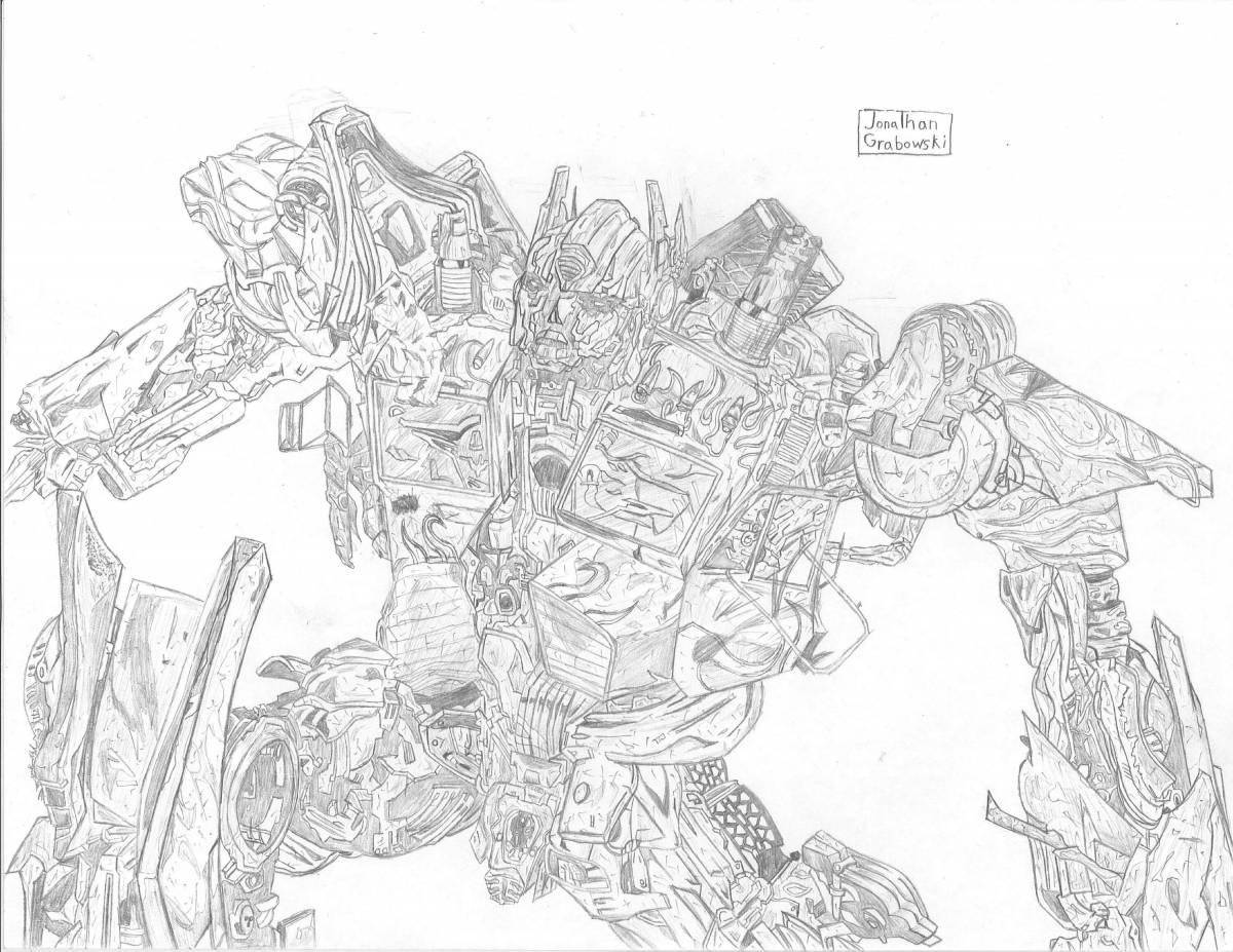 Fabulous Transformers coloring page