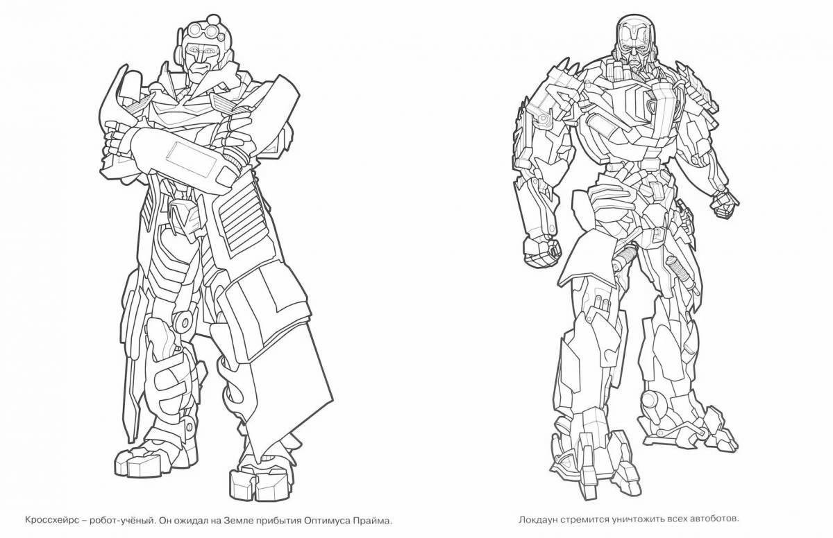 Transformers movie holiday coloring page