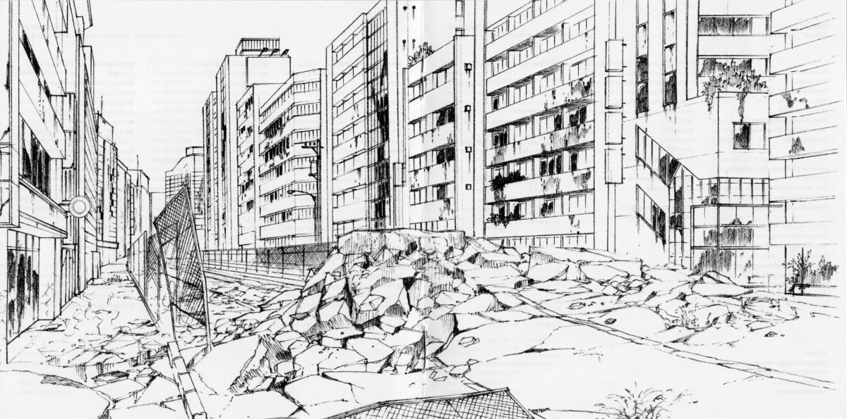 Abandoned ruined houses