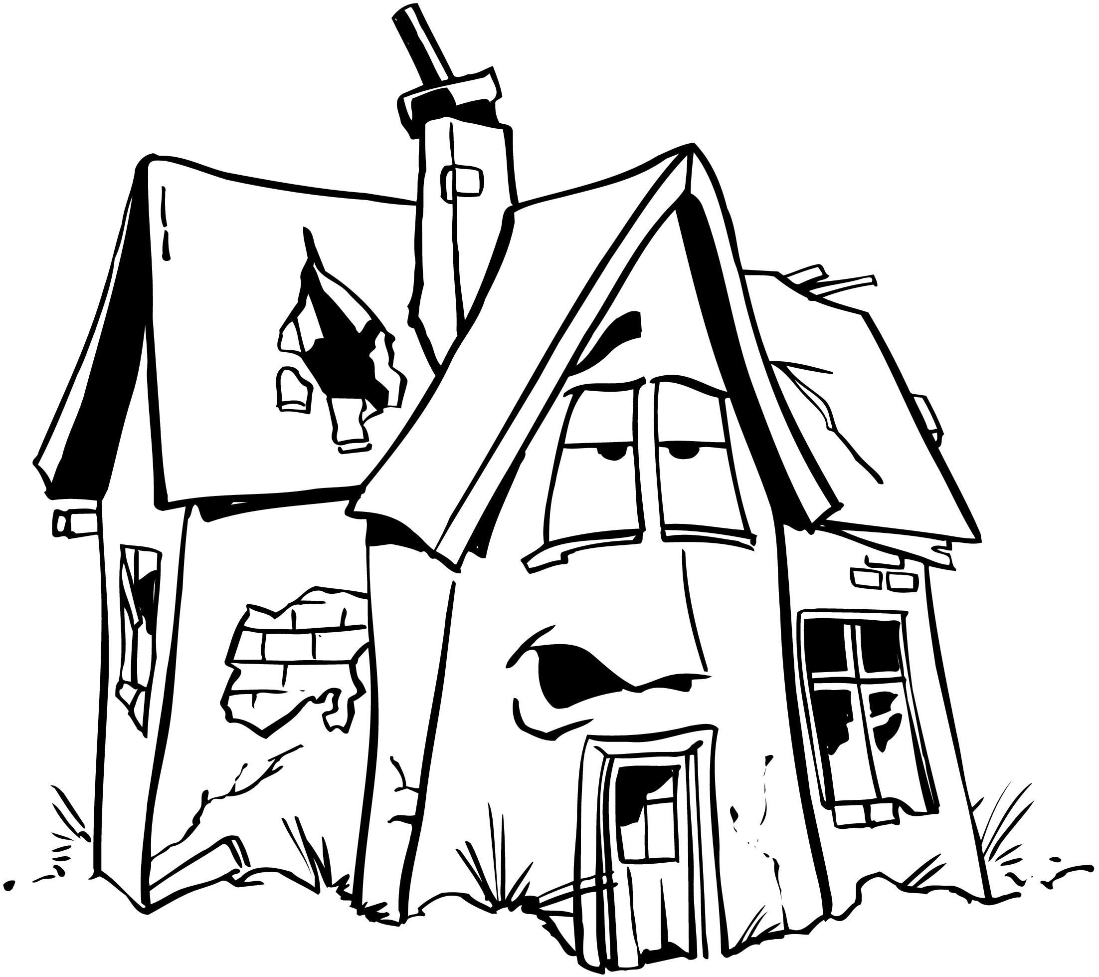 Нарисовать сломанный дом