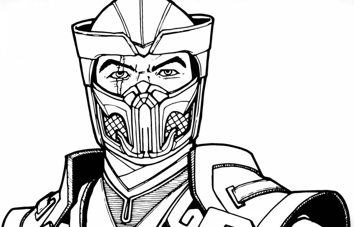 Charming noob saibot coloring book