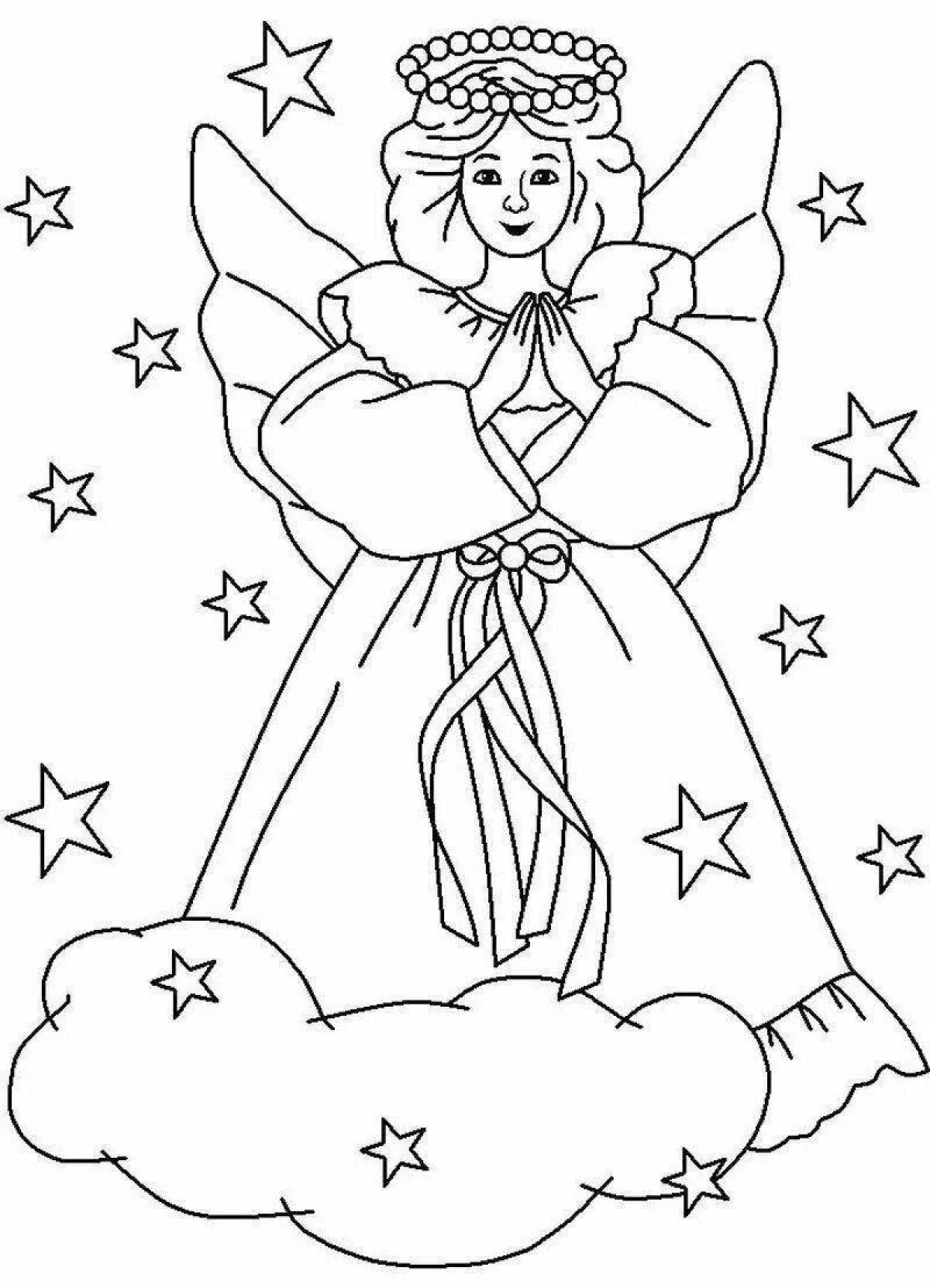 Sublime Christmas angel coloring