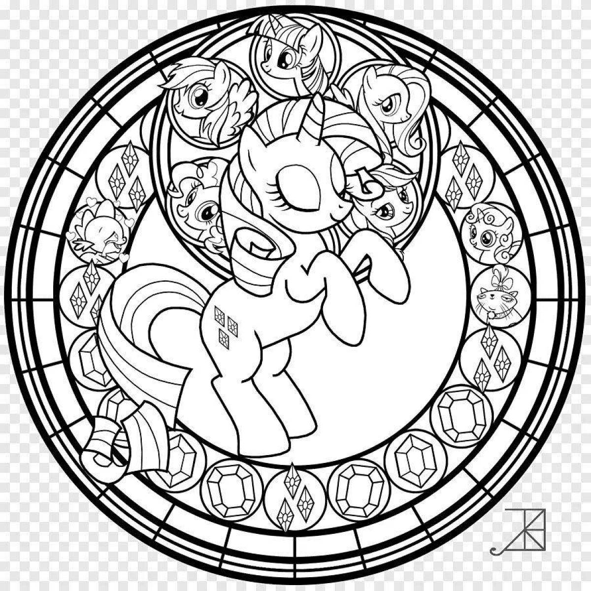 Delightful coloring pony magical