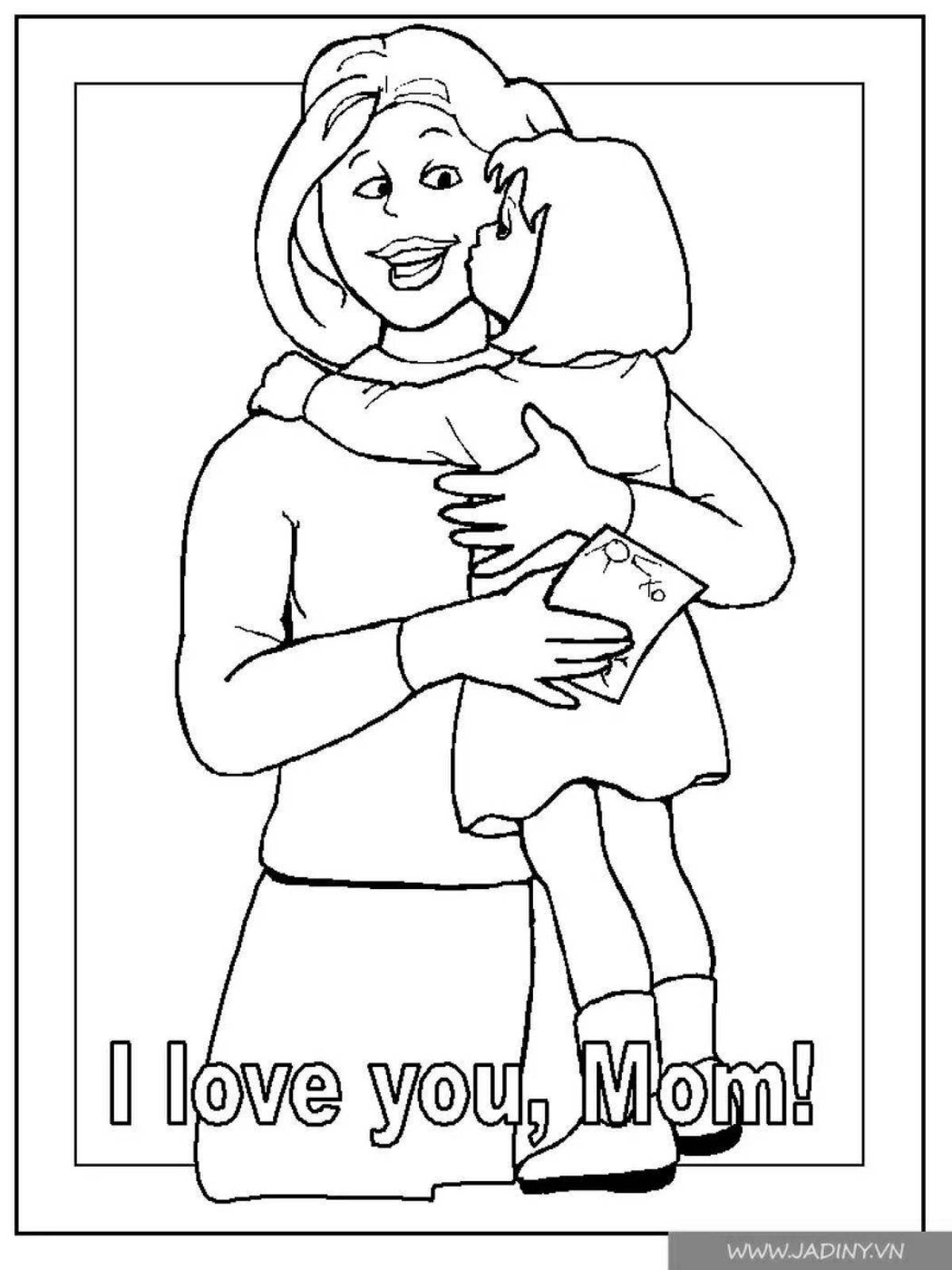 Awesome mom coloring pages