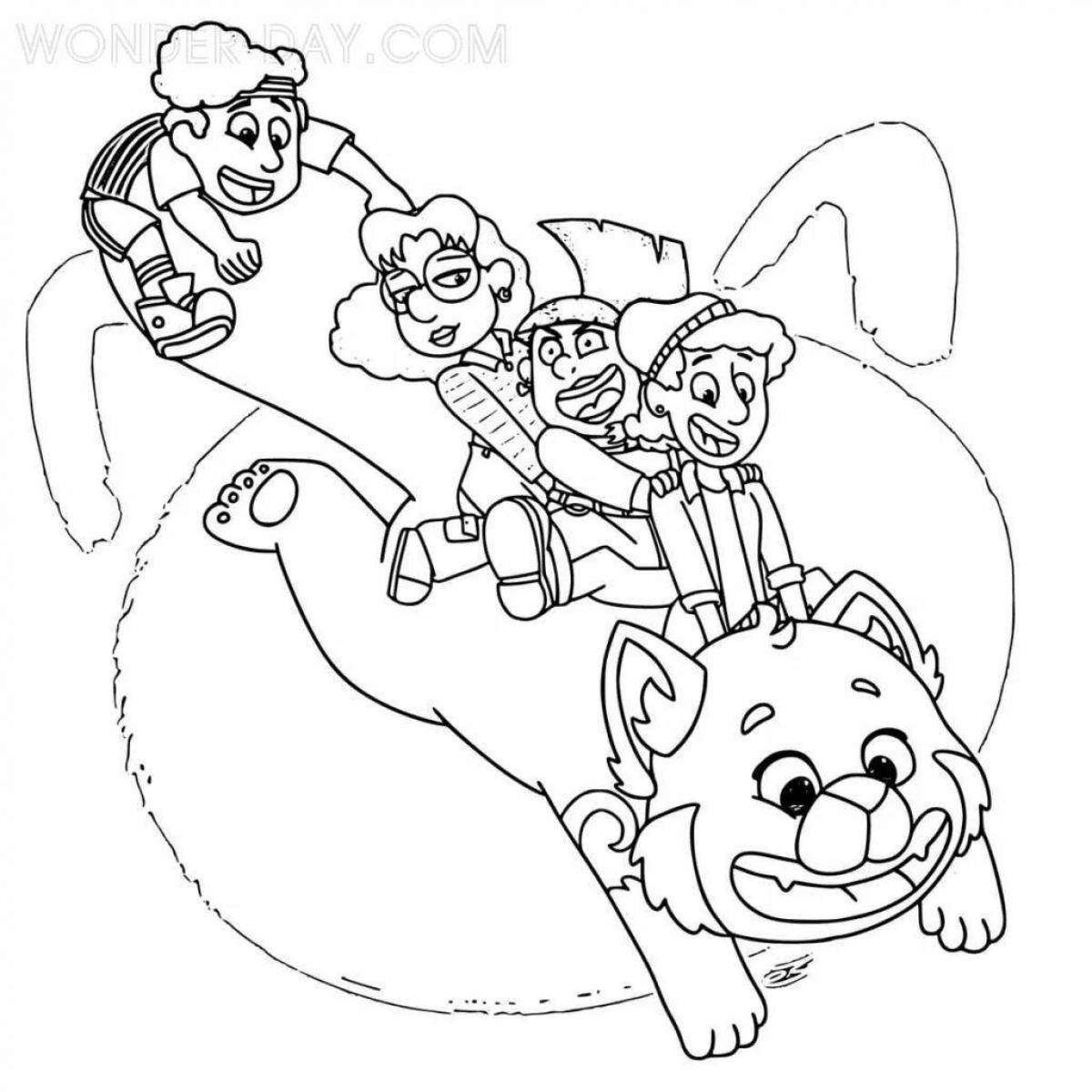 Animated 2022 cartoon coloring page