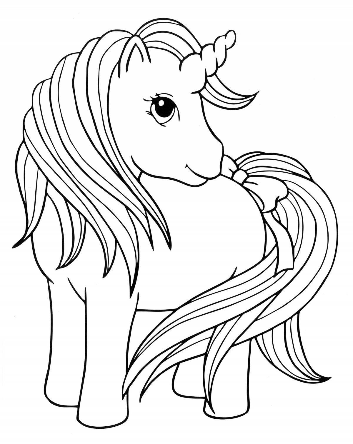 Fairy unicorn dog coloring page