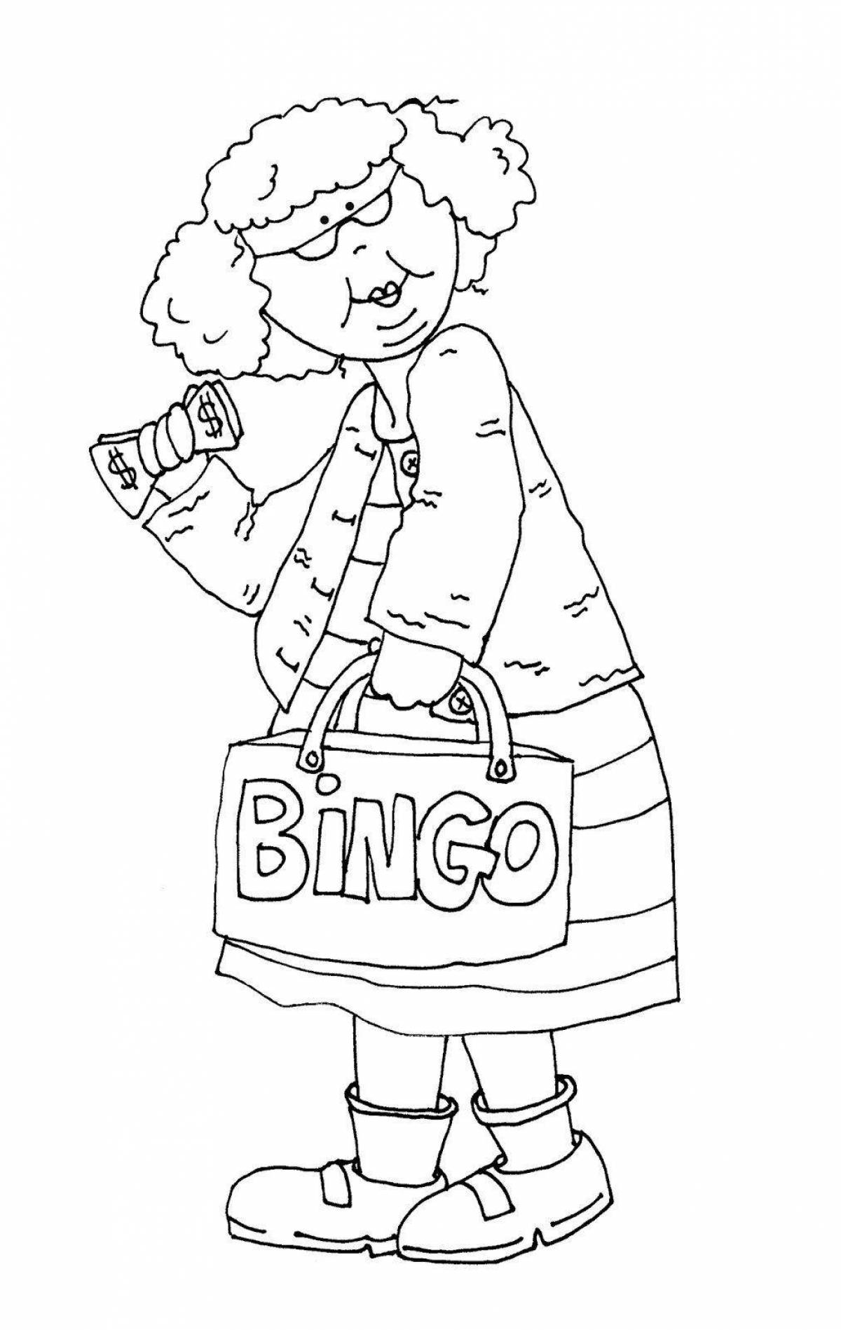 Attractive grandparents coloring page
